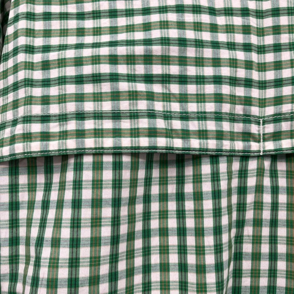 The North Face Mens XL‎ Green Gingham Plaid Long Sleeve Button Up Shirt